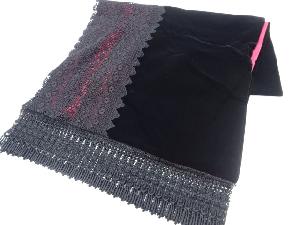 ビロードレース花模様ショール